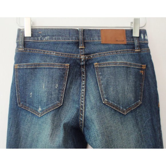 MADEWELL SKINNY SKINNY MID RISE DENIM JEANS SIZE 25 EDMONTON BLUE WASH - Picture 8 of 12